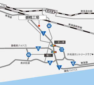 豊橋工場の地図